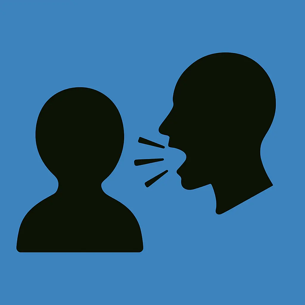 A person being yelled at