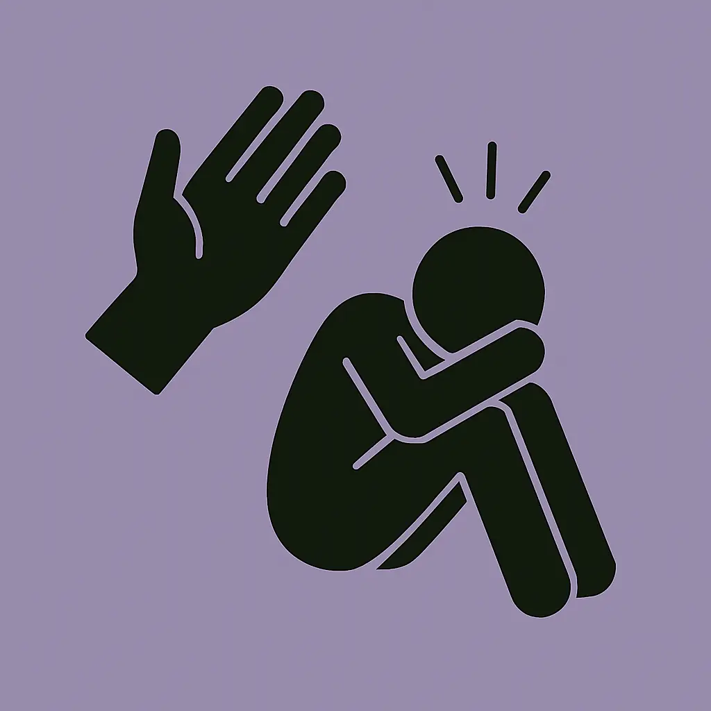 A person striking someone